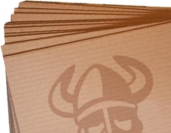 cardboard with viking logo